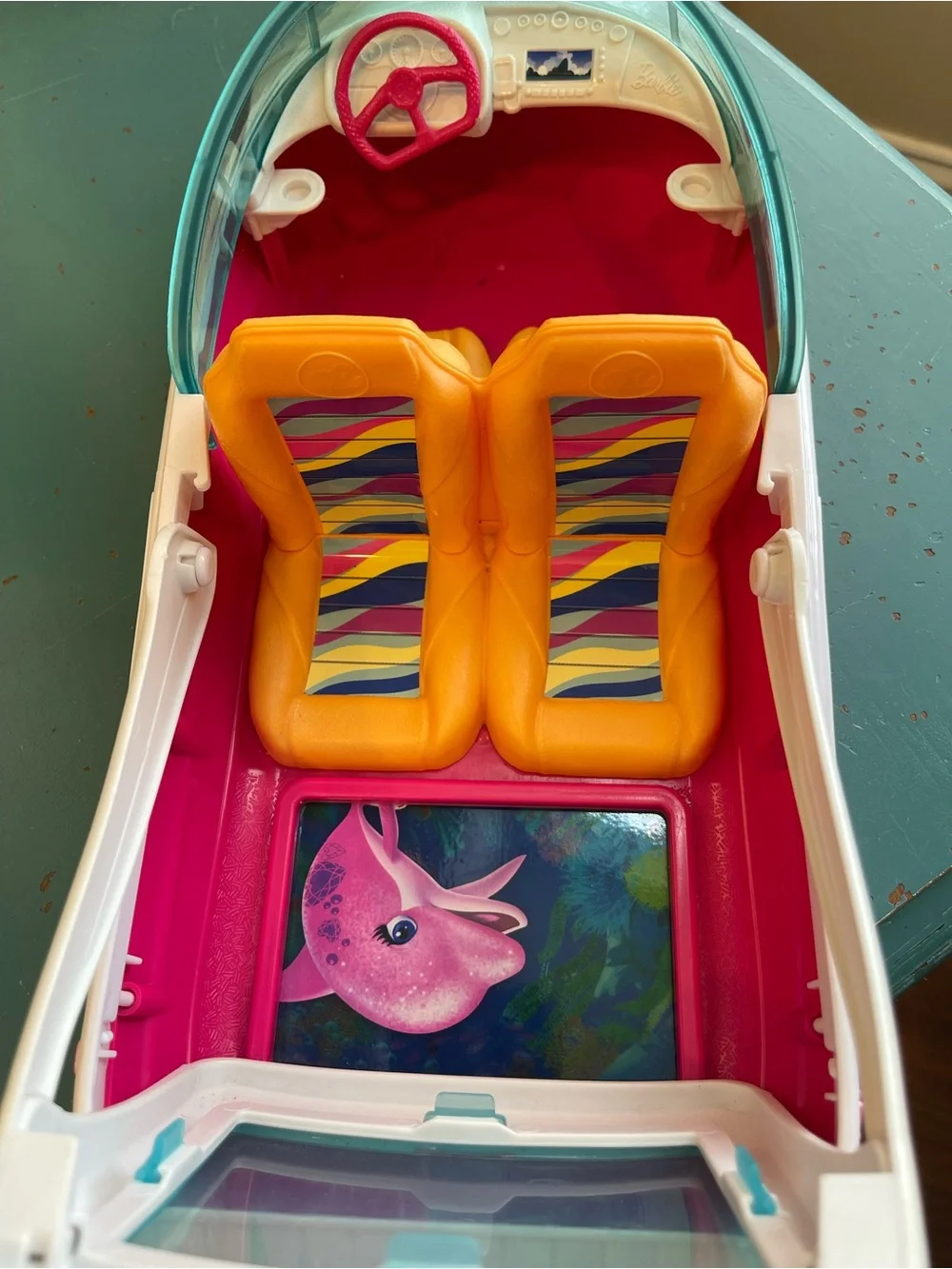 Barbie “Dolphin Magic” Ocean View Speed Boat - Pink/White - 2016 Mattel